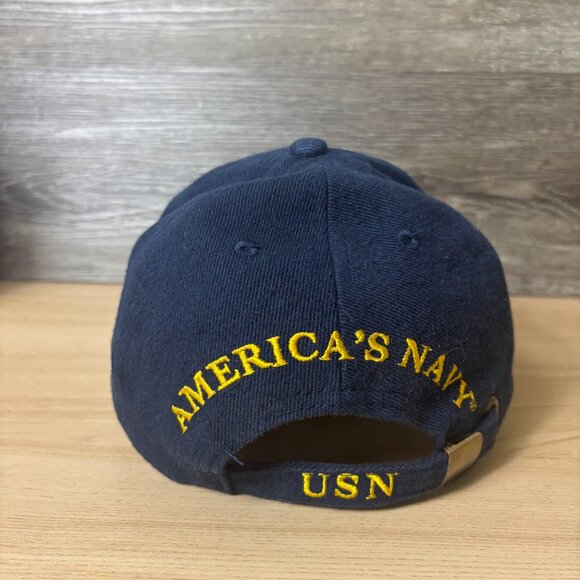 US Navy Hat Cap Strap Back Blue United States Adjustable - Picture 5 of 11